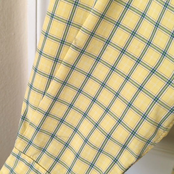 Ralph Lauren 90's Vintage Preppy Plaid Long Sleeve Button Down Shirt Yellow XL - Picture 7 of 12
